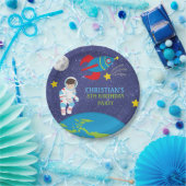 Weltraumatstronaut zum Geburtstag Pappteller (Party)