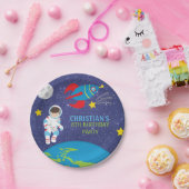 Weltraumatstronaut zum Geburtstag Pappteller (Party)