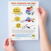 Weltraumausgabe für Hunde - 8,5" x 11" Flyer (Hand)