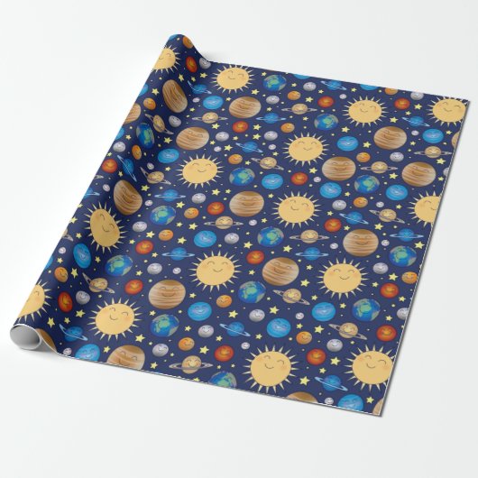 WeltraumBaby-Dusche Galaxy Universe Stars Geschenkpapier (Ungerollt)