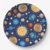 WeltraumBaby-Dusche Galaxy Universe Stars Pappteller (Vorderseite)