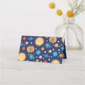 WeltraumBaby-Dusche Galaxy Universe Stars Platzkarte (Rückseite)