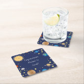 WeltraumBaby-Dusche Galaxy Universe Stars Rechteckiger Pappuntersetzer (Vor Ort)