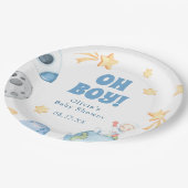 WeltraumBaby-Dusche Pappteller (Schrägansicht)