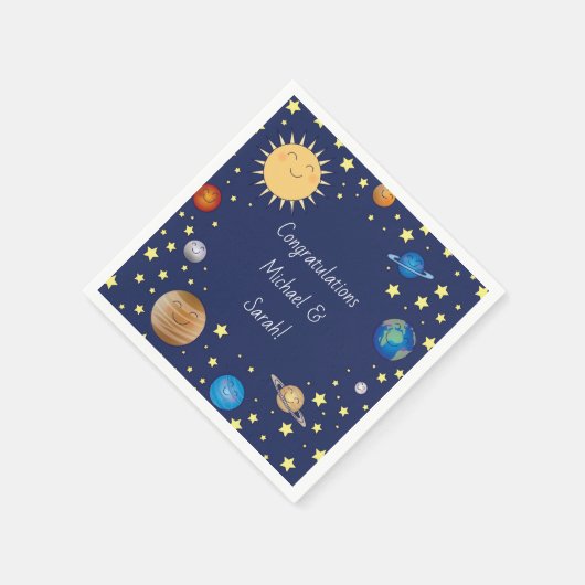 WeltraumBaby-Dusche Serviette (Ecke)