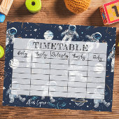 Weltraumbahnfahrplan für Kinder