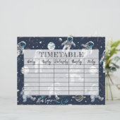 Weltraumbahnfahrplan für Kinder (Stehend Vorderseite)