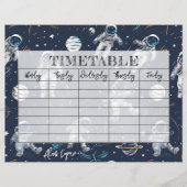 Weltraumbahnfahrplan für Kinder (Vorderseite)