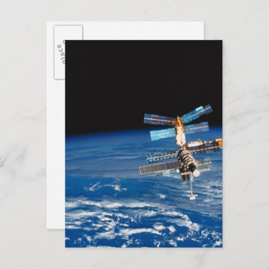 Weltraumbahnhof Erdumlaufbahn 3 Postkarte (Vorne/Hinten)