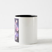 Weltraumbahnhof Llama Unicorn - Donut Zweifarbige Tasse (Mittel)