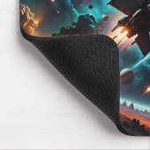 Weltraumbahnhof verlassen mousepad (Ecke)