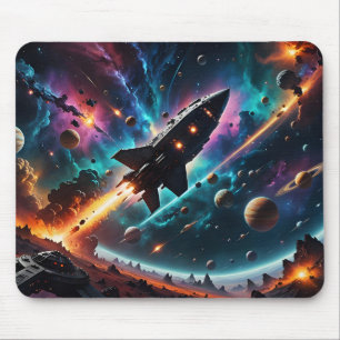 Weltraumbahnhof verlassen mousepad