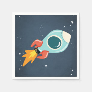 Weltraumbahnschiff Napkins Rocket Astronaut Serviette