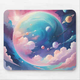 Weltraumbezogene abstrakte Kunst Mousepad