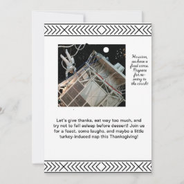 Weltraumbezogene Erntedank-Einladung Einladung