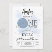 WeltraumBirthday Einladungs-Template, 1. Geburtsta Einladung (Vorderseite)