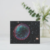 Weltraumblase Postkarte (Stehend Vorderseite)