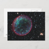 Weltraumblase Postkarte (Vorne/Hinten)