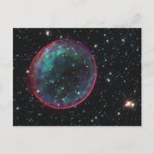 Weltraumblase Postkarte (Vorderseite)