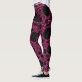 Weltraumblasen - Glitzer Fuschia Leggings (Links)