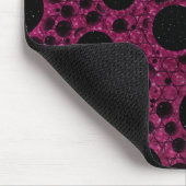 Weltraumblasen - Glitzer Fuschia Mousepad (Ecke)