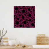 Weltraumblasen - Glitzer Fuschia Poster (Küche)