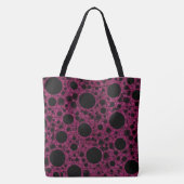 Weltraumblasen - Glitzer Fuschia Tasche (Rückseite)