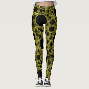 Weltraumblasen - Glitzer Gold Leggings