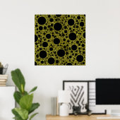 Weltraumblasen - Glitzer Gold Poster (Heimbüro)