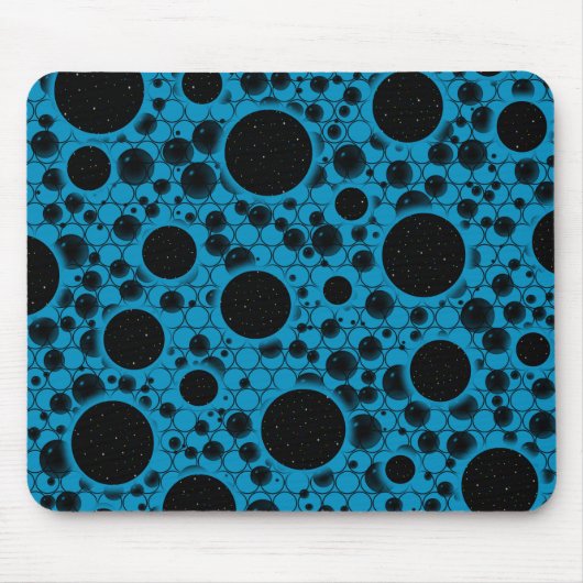 Weltraumblasen - Sky Blue Mousepad (Vorne)