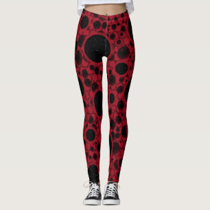 Weltraumblöcke - Burgund Leggings
