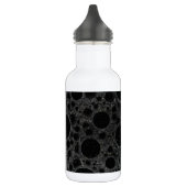 Weltraumblöcke - Glitzer Black Edelstahlflasche (Links)