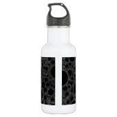 Weltraumblöcke - Glitzer Black Edelstahlflasche (Rückseite)
