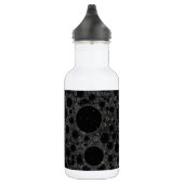 Weltraumblöcke - Glitzer Black Edelstahlflasche (Rechts)