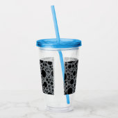 Weltraumblöcke - Glitzer Silver Acryltrinkbecher (Links)