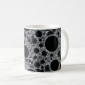 Weltraumblöcke - Glitzer Silver Kaffeetasse (VorderseiteRechts)