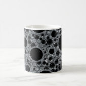 Weltraumblöcke - Glitzer Silver Kaffeetasse (Mittel)
