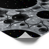 Weltraumblöcke - Glitzer Silver Poster (Ecke)