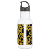 Weltraumblöcke - Gold Edelstahlflasche (Rückseite)