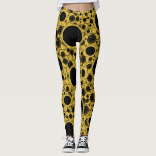 Weltraumblöcke - Gold Leggings