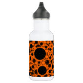 Weltraumblöcke - Orange Edelstahlflasche (Rechts)