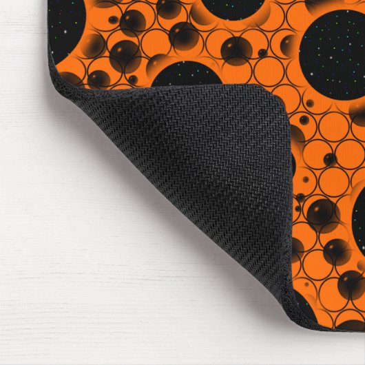 Weltraumblöcke - Orange Mousepad (Ecke)