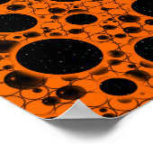Weltraumblöcke - Orange Poster (Ecke)