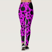 Weltraumblöcke - Rosa Leggings (Rückseite)