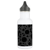 Weltraumblöcke - Schwarz Edelstahlflasche (Links)