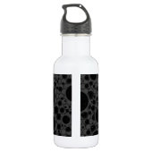 Weltraumblöcke - Schwarz Edelstahlflasche (Rückseite)