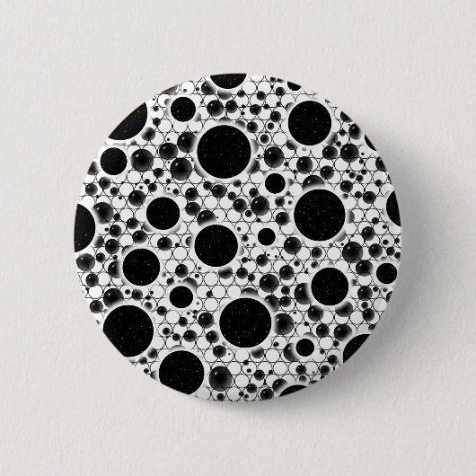 Weltraumblöcke - Weiß Button (Vorderseite)