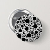 Weltraumblöcke - Weiß Button (Vorne & Hinten)