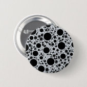 Weltraumblöcke - Weiße Glitzer Button (Vorne & Hinten)