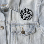 Weltraumblöcke - Weiße Glitzer Button (Beispiel)